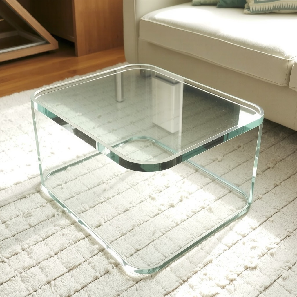 Transparent furniture and light textiles