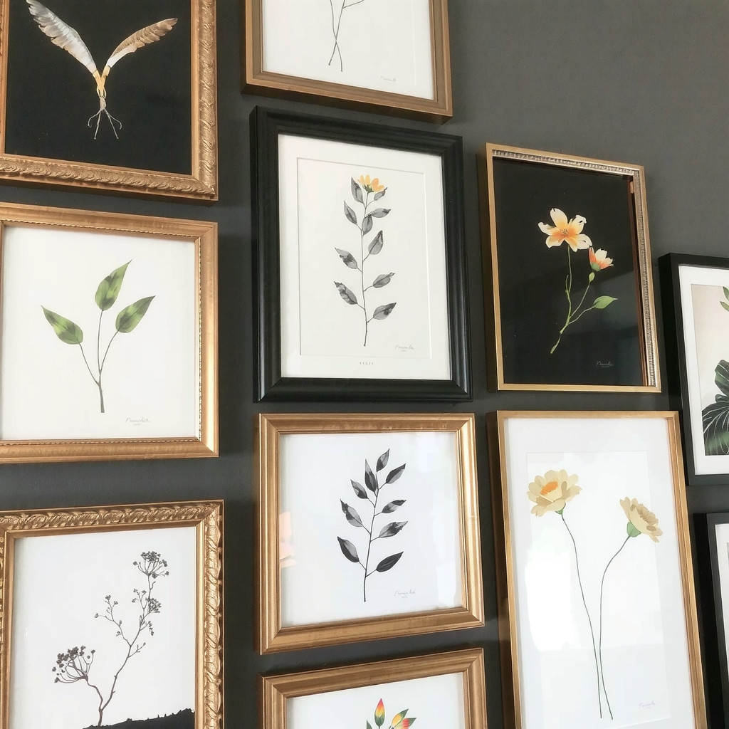 Asymmetric gallery wall layout