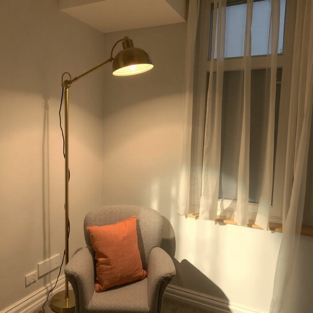 Sunlit minimalist corner