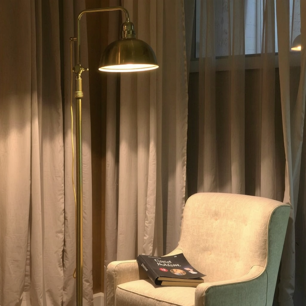 Ambient lighting in a cozy minimalist corner