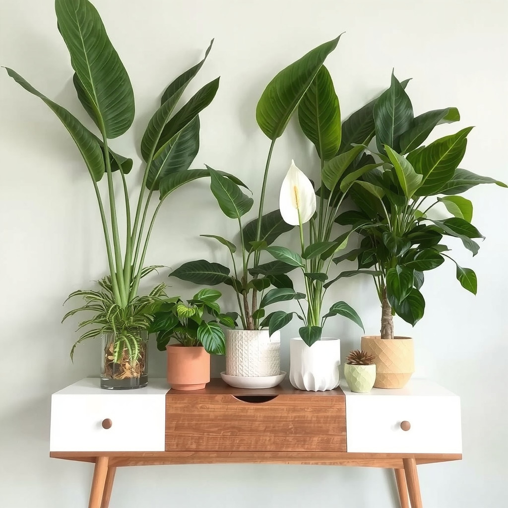 Curated collection of Snake Plant and Peace Lily